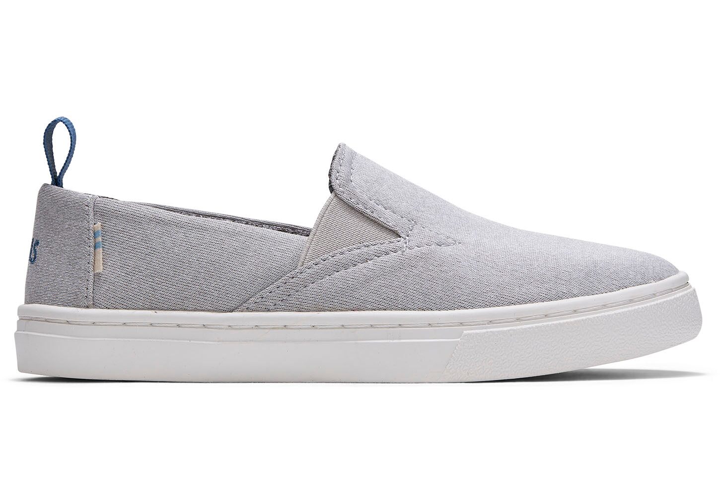 Toms REPREVE Melange Knit Luca - Kids Slip Ons - Grey - NZ - 578021UZI